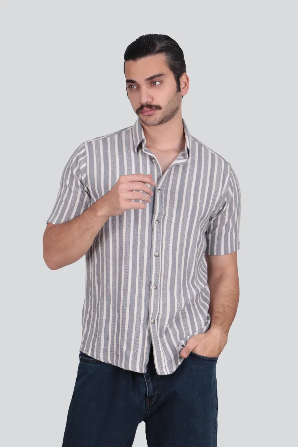 پیراهن مردانه راه راه - Image 4